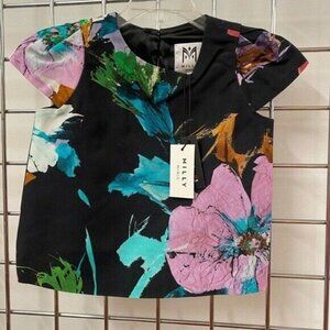 MILLY PAPER FLORAL CHLOE TOP